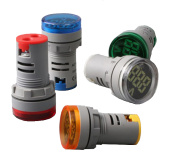 Вольтметр LED DMS-134 20-500VAC синий