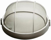 Светильник НПП 1302 белый/круг с решеткой 60Вт