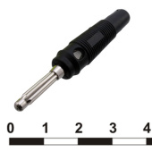 Штекер банан под винт 10-0076 black