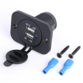 Автомобильный 2*USB порт с пылезащитой