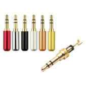 Джек 3,5 стерео (металл) Gold без пружины