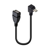 Перех OTG (штекер micro USB угловой-гнездо USB) 15см 