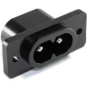 AC-034 Разъём сетевой восьмерка 2 pin (штыри) на плату (типа ВЕГА)