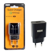 ЗУ сетевое MRM S20 5V/3.1A 1USB QC3.0 18W Black