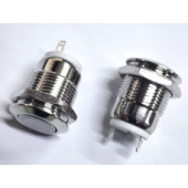 Кнопка антиванд. d=12мм 2pin плоская 250V OFF-(ON) (без фиксац)