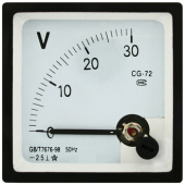 Вольтметр 30В (72х72)