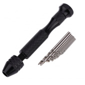 HD01 мини дрель ручная, со сверлами 0.4мм - 2мм 10шт