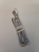 Шнур USB 2.0 - microUSB 1.0m ткань, плоский