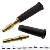 Штекер банан 10-0068 b black