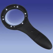 Лупа с подсветкой (5 LED+1 UF) 60мм TH-600559