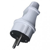 Вилка сет на провод с з/к белая Makel (10002) 16А