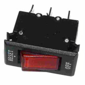 M116-B120 RED 16A  Кнопка-автомат защиты по току