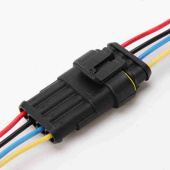 Разъемы авто 4 pin -комплект с проводами 60мм герметичный