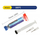Паста паяльная MS83 20г шприц (Sn63/Pb37) 183°С MECHANIC