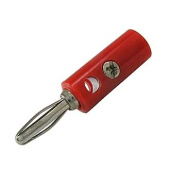 Штекер банан под винт 10-0069 a AL red