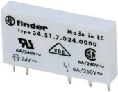 RELAY 345170245010 24V 6A (золото на контактах) = V23092 (5 конт)