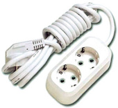 Удлинитель Е-202 ПВС 2*0,75  2гн. 2м