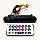 Модуль MP3  врезной (Uп= 12V) (+ пульт, FM, USB, BT, AUX) 