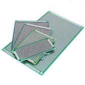 Макетная плата 2-сторонняя 70х90мм - 0,63 кв дм зеленый стеклотекстолит