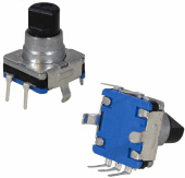 Энкодер (дискретность - 30/15  (5 выводов,10х10мм, H-10мм, Dвала-6мм) серия EC11SM