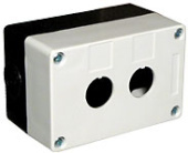 КП102 - Корпус пластиковый 2 кнопки белый EKF