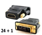 Перех шт DVI-D (24+1) - гн HDMI