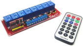 Модуль RA033. 8-ми канальное реле (питание 5 В) с ИК пультом