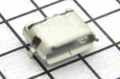 micro USB B 5pin на плату (выводы крепления всторону и вниз + рога) (G8)