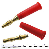 Штекер банан 10-0068 b red