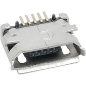 micro USB B 5pin тип 4 (выводы крепления в сторону) (MB525)
