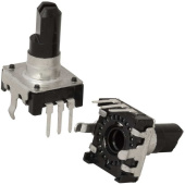 Энкодер (дискретность - 24/24  (3 вывода,12х12мм, H-15мм, Dвала-6мм) серия EC12E