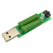 Резистивная нагрузка, 1-2А, вход USB