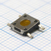 SWT-Кнопка 7.0х7.0х2.0мм H толкателя = 0.0мм d=2мм, 4 вывода, SMD