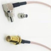 Пигтейл 15 см SMA мама — CRC9/TS9 угловой
