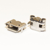 micro USB B 5pin тип 6 (DIP WITH 2 SMALL HORN)