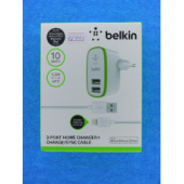 ЗУ 5V/2.0A выход 2 гн USB "Belkin" шнур 1,2м
