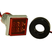 Ампер-вольтметр LED DMS-205 0-100A  60-500V красный