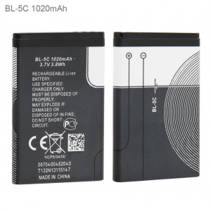 ACC/F 3.7V 1020mAh BL-5C 6*34*53mm ( Nokia)