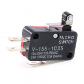 Микропереключатель V-155-1C25  2pin, пластина + ролик 10мм