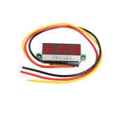 Вольтметр цифровой 0.28-3, 0-100VDC, красный KZY4094   