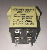 RELAY JQX-30F 30A 240V = NNC71A-2Z 220V 30A 250VAC-30A 28VDC(8 конт)