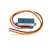 Вольтметр цифровой 0.28-3, 0-100VDC, голубой KZY4094-2