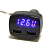 Вольтметр LED 12-24V с амперметром и термометром/+2гн USB в прикуриватель