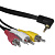 Шнур 3.5 jack 4-pole - 3 RCA 1.5m угловой